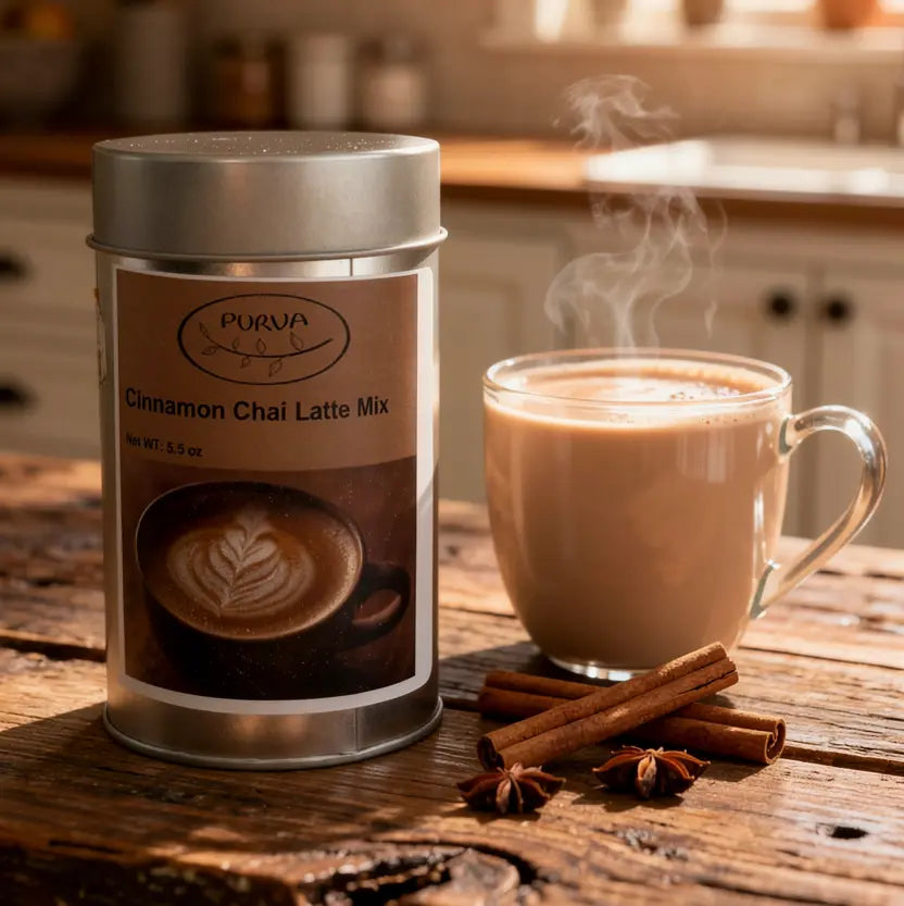 Gluten-Free Cinnamon Chai/Tea Latte Mix | Easy Cafe Style Chai | PURVA PURVA
