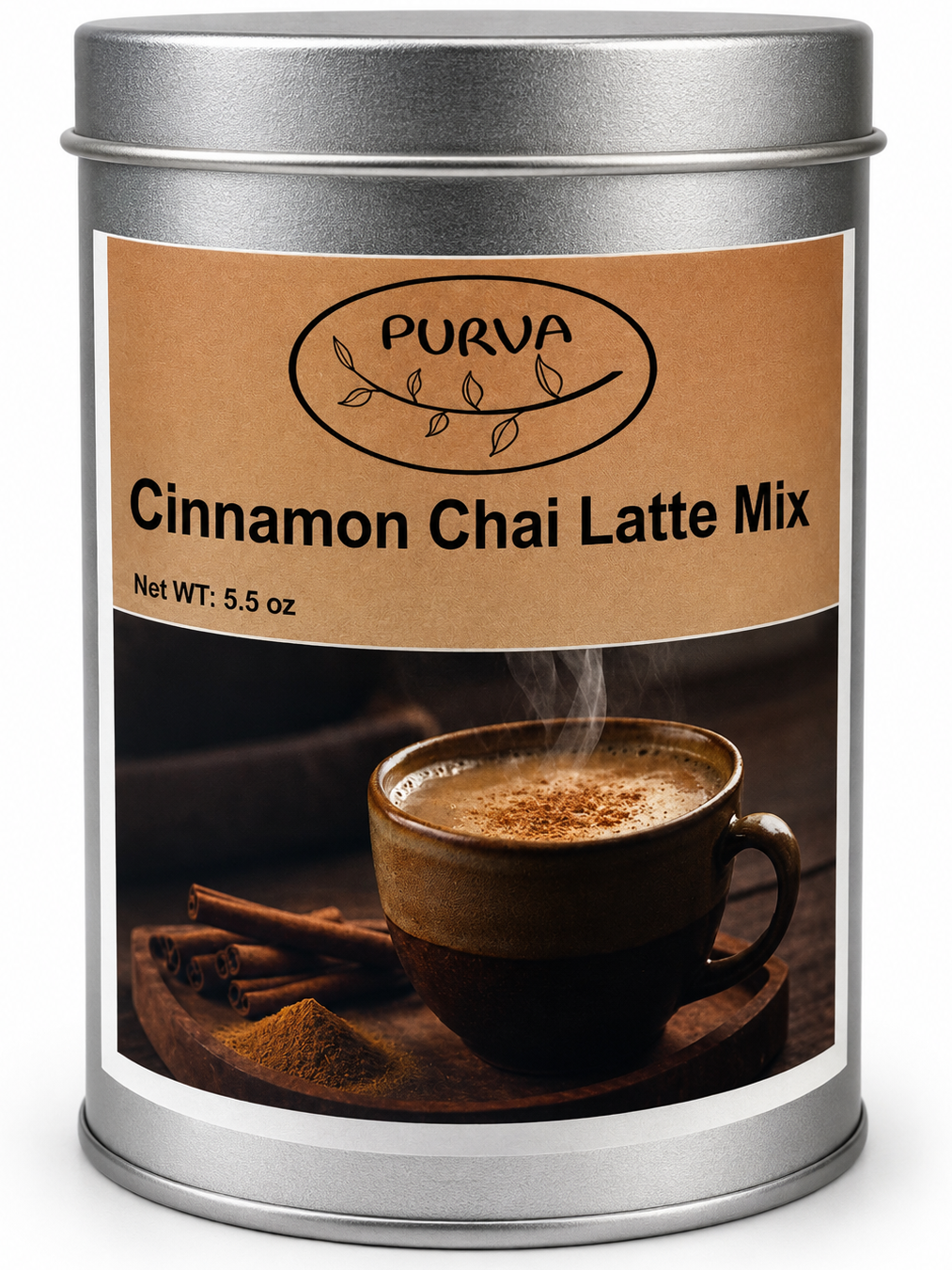 PURVA Cinnamon Chai Tea Latte Mix | Make Chai Tea at Home| Gluten-Free