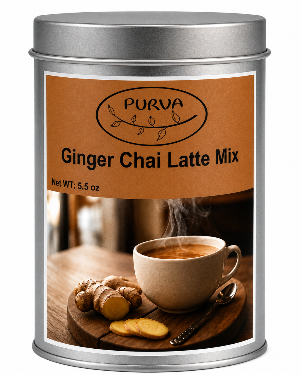 PURVA Ginger Chai Tea Latte Mix | Make Chai Tea at Home | Gluten Free